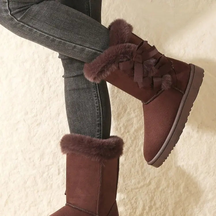 Classic Plush Boots Wool Warm Winter Cotton Shoes.