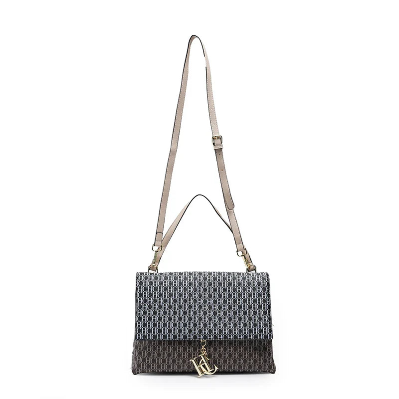 CH Retro Texture Women's Bag Printed Shoulder Bag Casual Fashion Square Small Women's Bag Tote Bag
