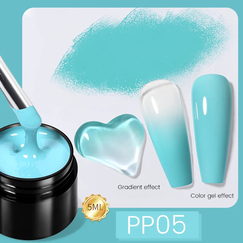 BORN PRETTY Non Stick Hand Solid Extension Nail Gel Polish Clear Pink Nude Aurora Luminous 3D Modeling Carving Nail Gel