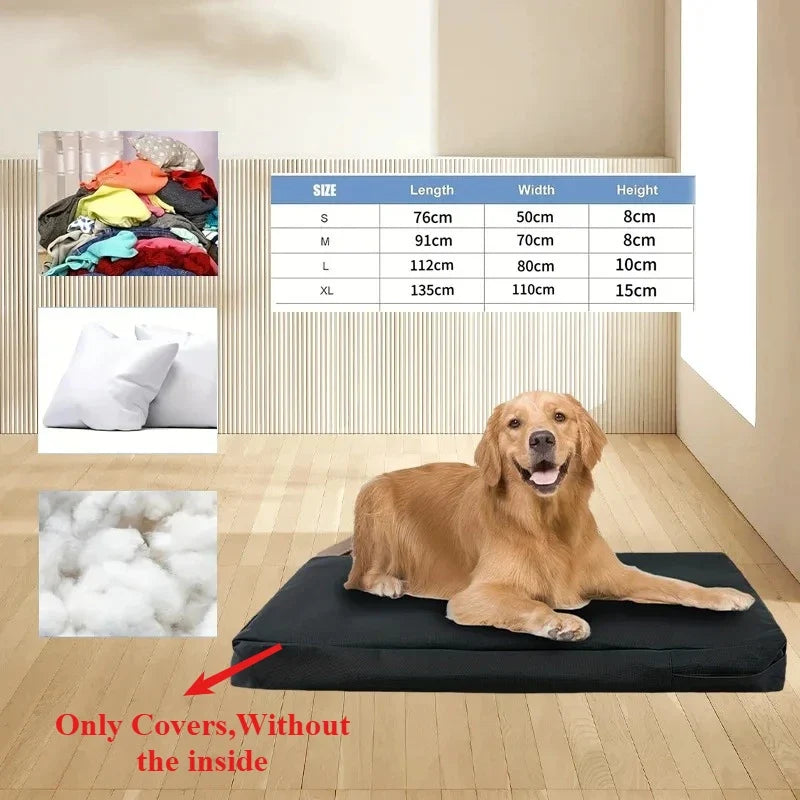Washable Dog Crate Pad Cover Oxford Cloth Waterproof Dog Bed Cover for Puppy Kitten Replacement Pet Supplies (Only Covers)