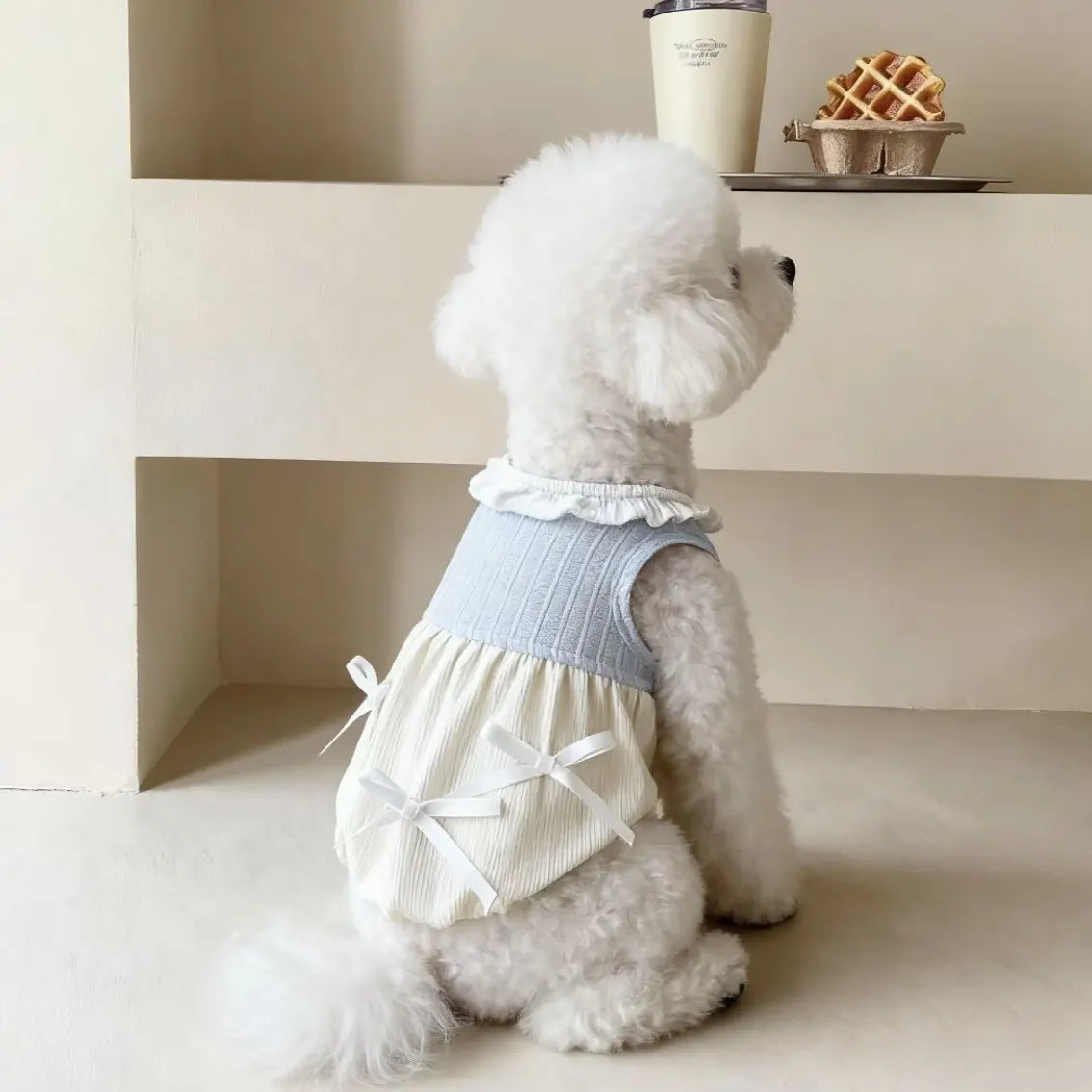 Dog Clothing Vest Puppy Kitten School Uniform Style Trendy Coat Clothes Outwear for Small Medium Dogs Cats