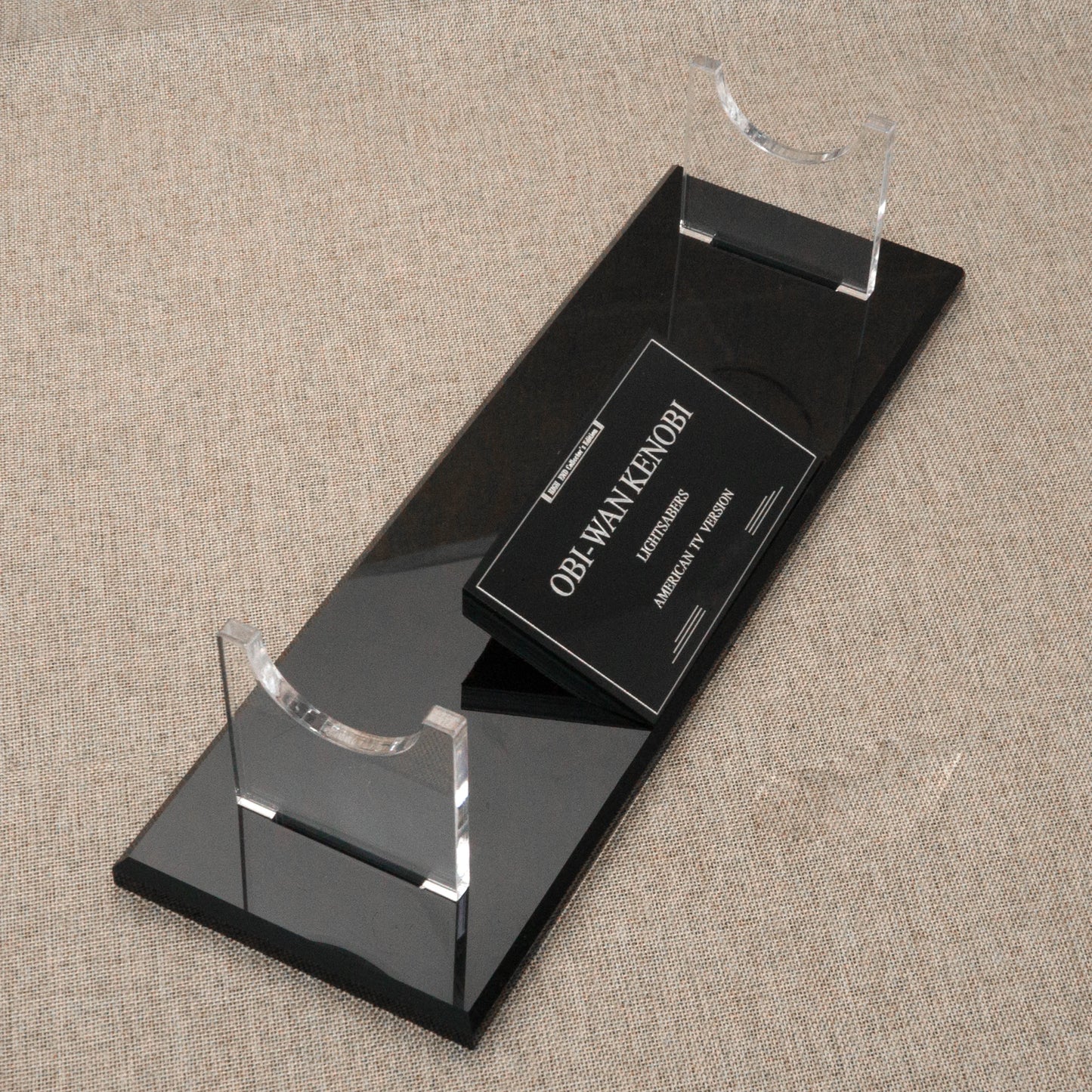 LUKE Anakin Darth Vader Obiwan Lightsaber collection display stand saber nameplate acrylic material