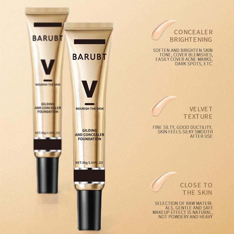 Waterproof Foundation Liquid Foundation And Concealer In 1 Long-lasting Full Coverage Oil-controlling Concealer For Dry Skin