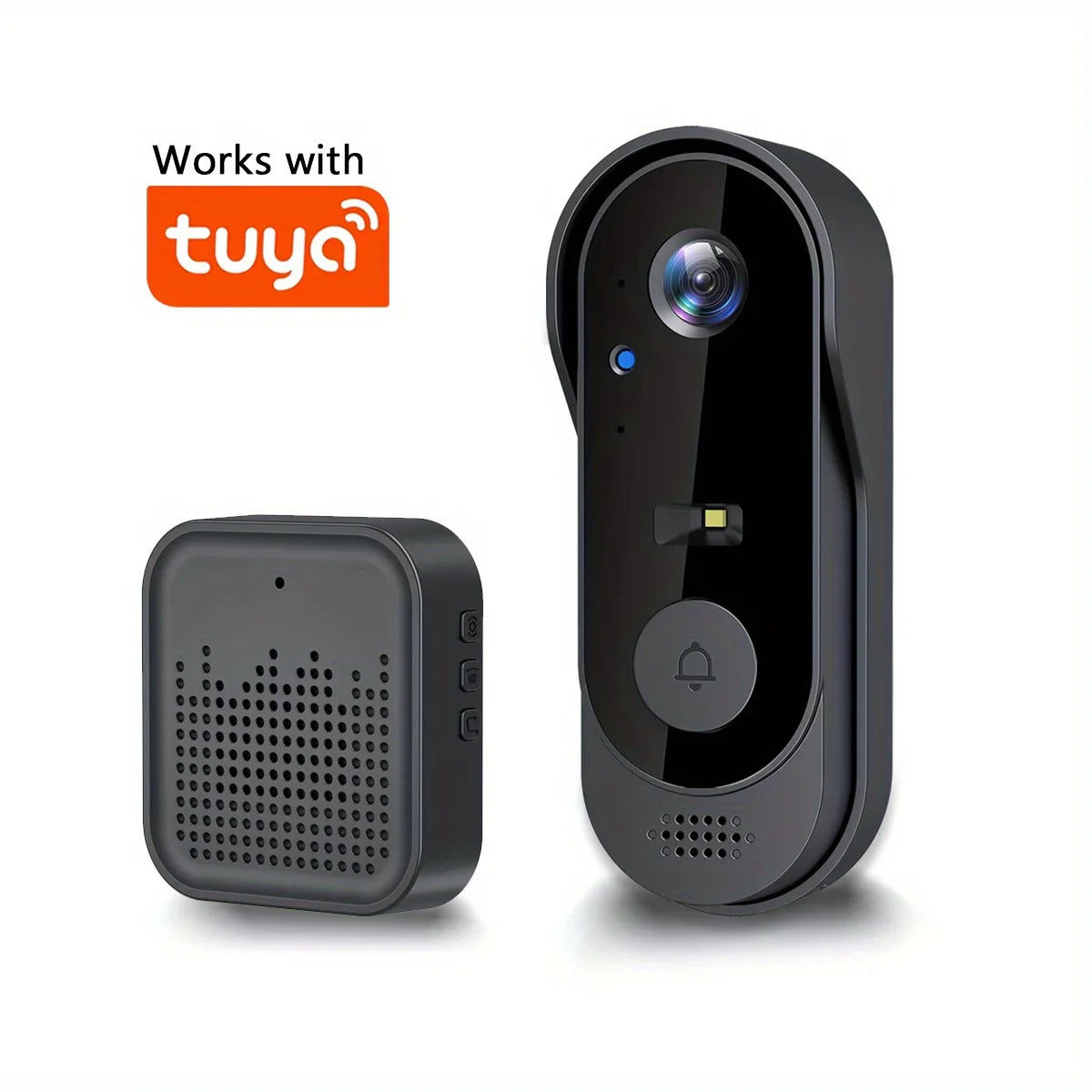 WiFi Home Smart Video doorbell, Outdoor bidirectional HD door eye camera, 1080P support SD card cloud storage waterproof.
