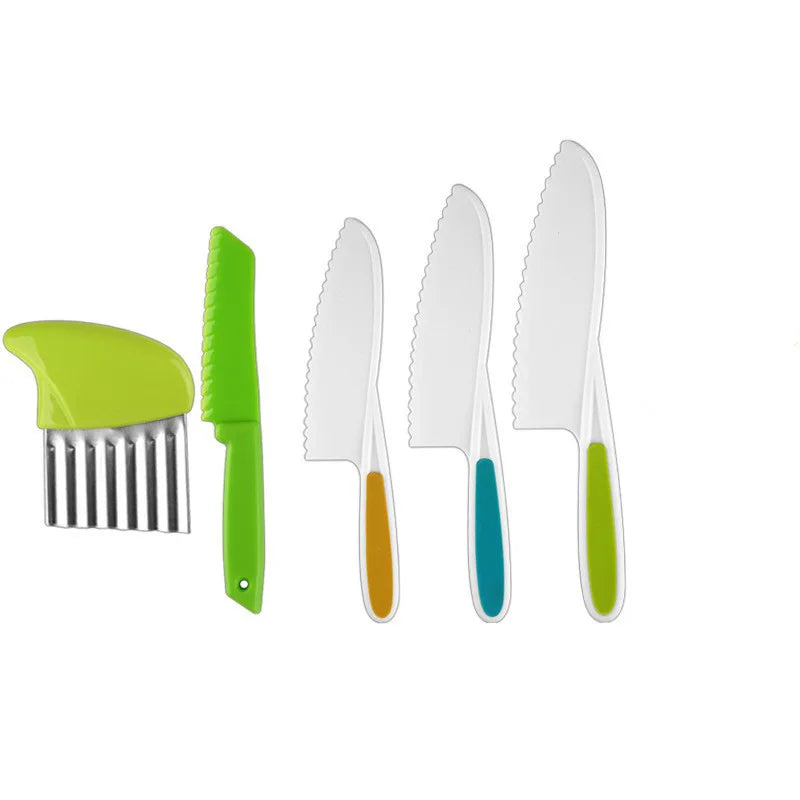 Plastic knife fruit knife set does not hurt hand-cut vegetable cutting cake toy knife set