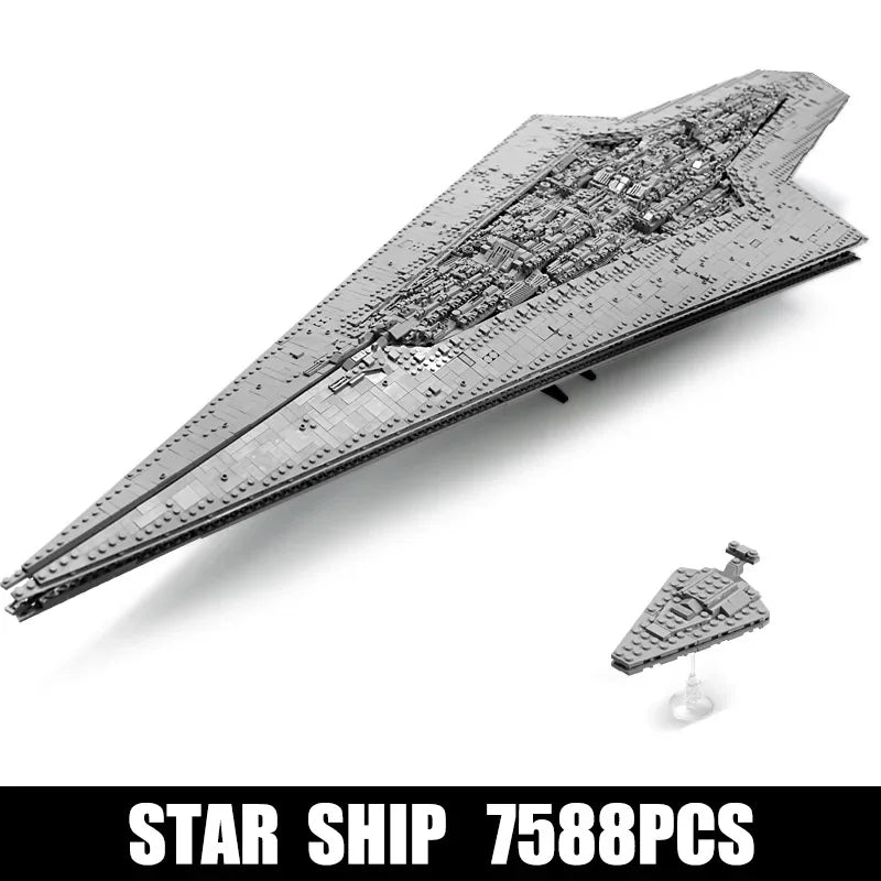 MOULD KING Ideal SPACE WARS Plan Series Star Destroyer Starship UCS Building Blocks Compatible Bricks Model Toys for Boys Adult