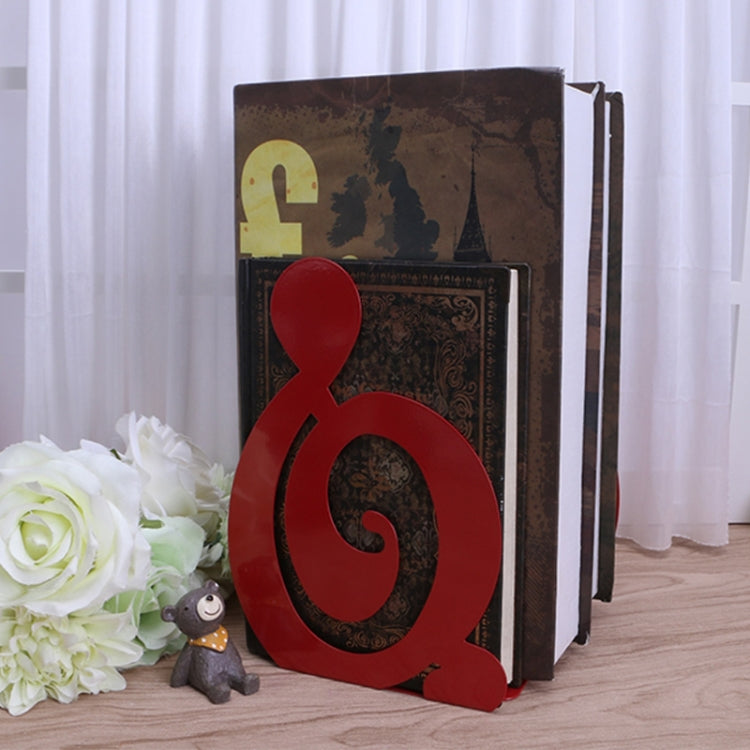 2 PCS Musical Note Metal Bookends Iron Support Holder Desk Stands For Books