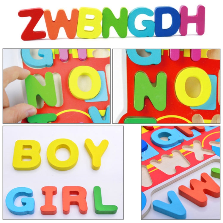 Children Puzzle Toys Nursery Cartoon Hand Grab Board Wooden Plywood Jigsaw Puzzle for Children Digital Alphabet Cognition
