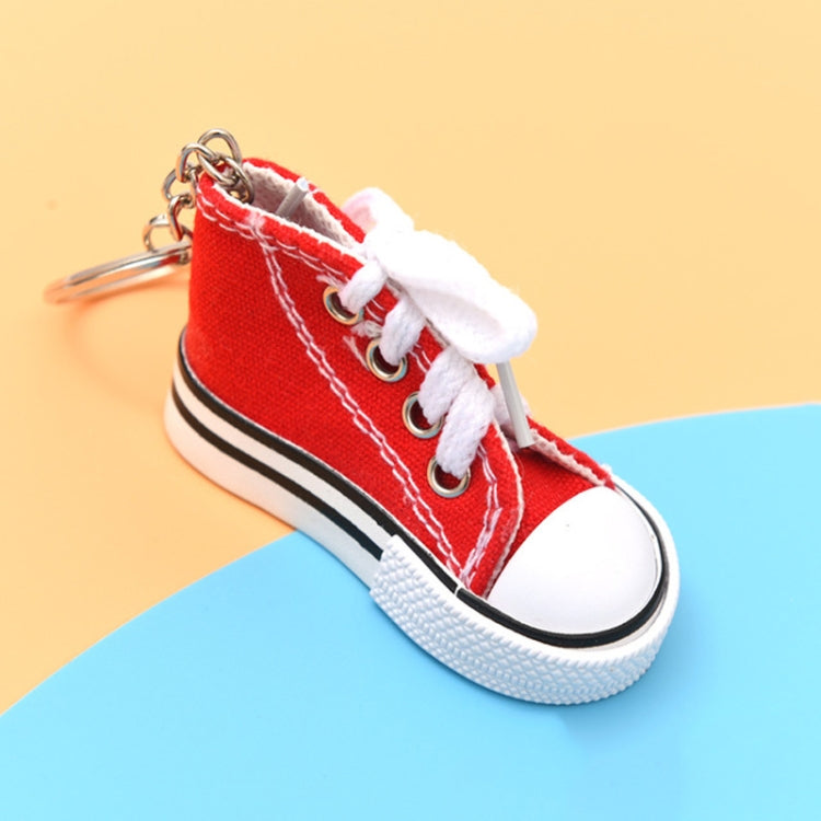 2 PCS Mini Simulation Canvas Shoes Sneaker Keychain Pendant