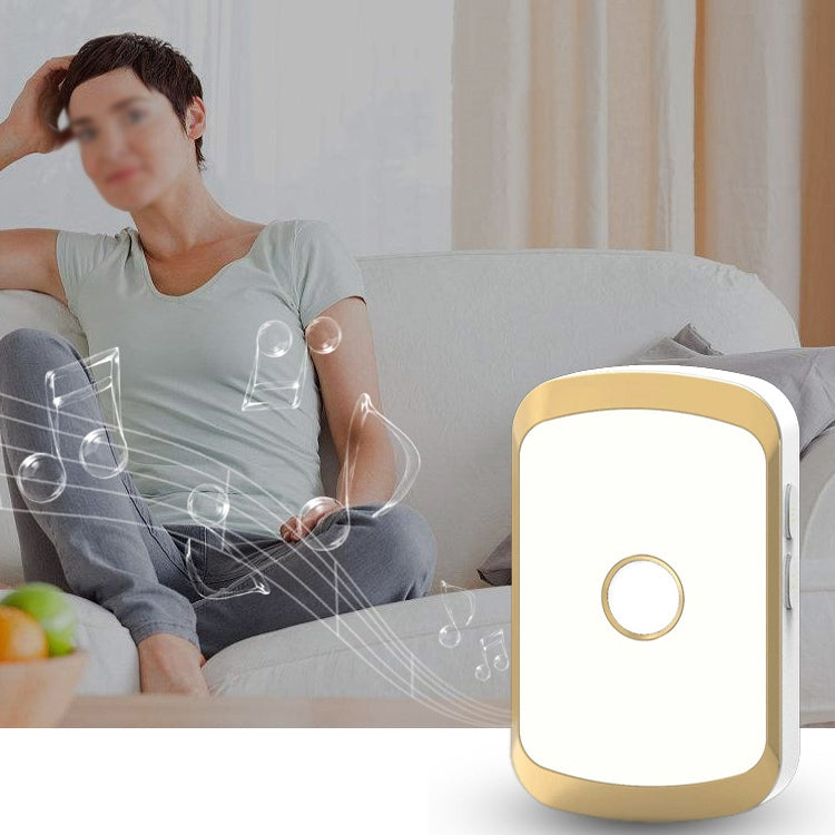 CACAZI A20 Smart Home Wireless Doorbell Digital Music Remote Control Doorbell, Style:EU Plug(Black)