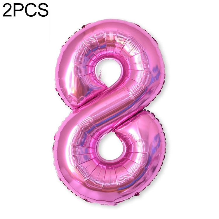 2 PCS 40 Inch Aluminium Foil Number Balloons Birthday Wedding Engagement Party Decor Kids Ball Supplies