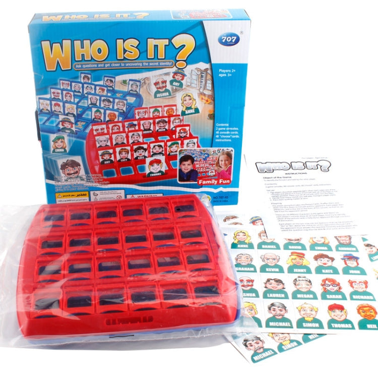 Children Logical Reasoning Game Guess Board Kid Puzzle Game Party Toy, Red Blue