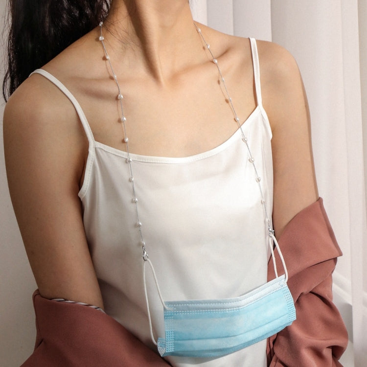 Mask Lanyard Love Pearl Anti-Lost Mask Lanyard Hanging Neck Glasses Chain, Love Pearl Chain