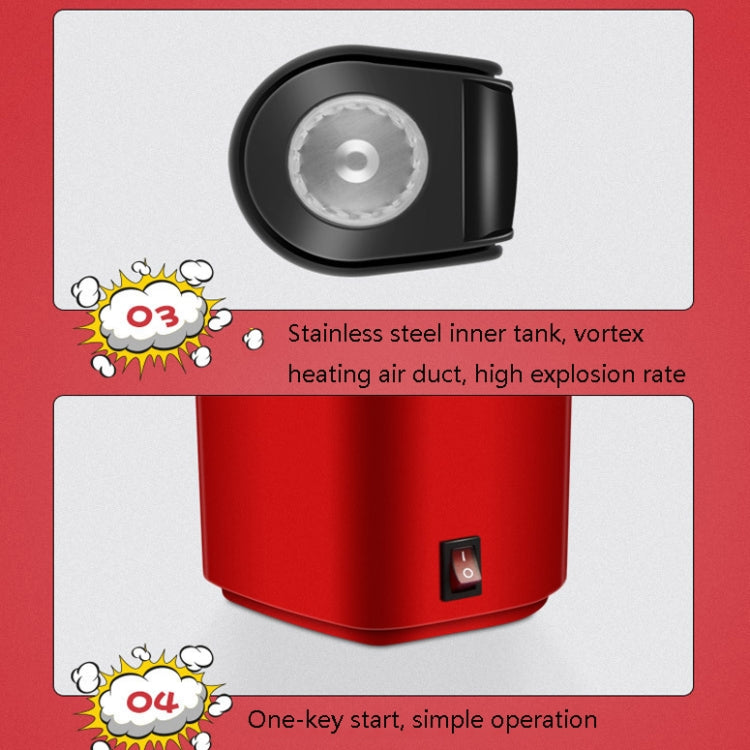 Household Electric Popcorn Machine Blow Mini Popcorn Bagging Machine, EU Plug 220V, US Plug 110V