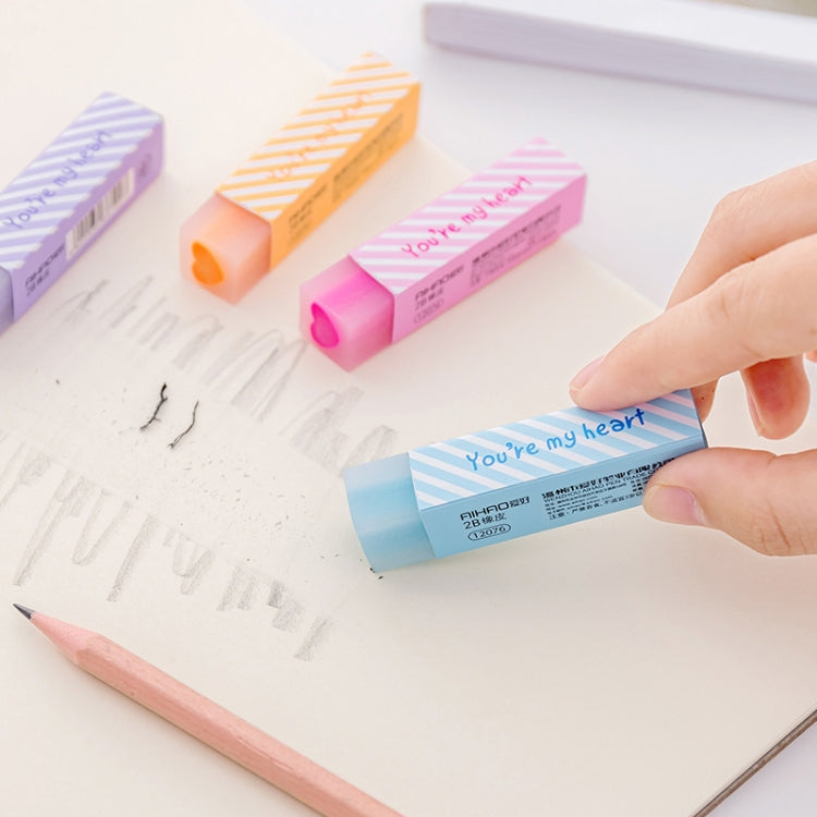 10pcs Long Love Eraser Witing Painting Office & School Supplies, Random Color Delivery, Long Love Eraser