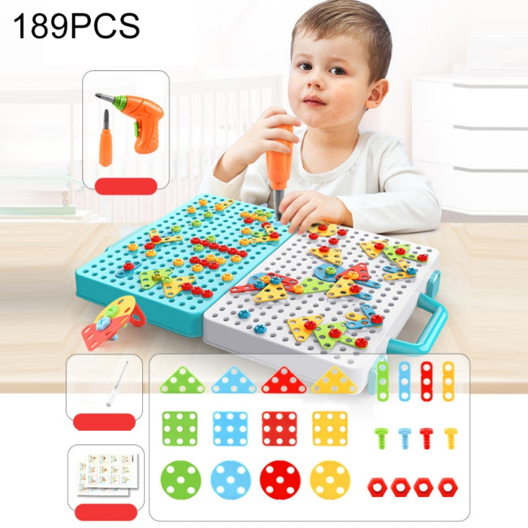 Children Screw-Tightening Electric Drill Toy Manual Assembly Toolbox, Style:, 2D Plane + Manual Drill (188 PCS), 2D Plane + Electric Drill (189 PCS), 3D + Manual Drill (275 PCS), 3D + Electric Drill (276 PCS), 3D + Electric Drill (316 PCS)
