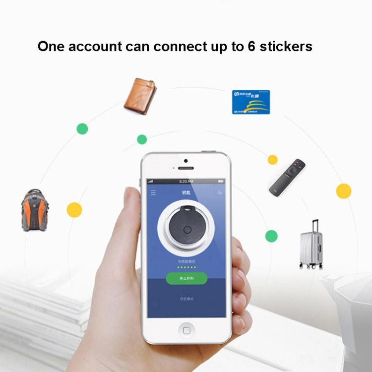 2 PCS HYC-05 Round Bluetooth Anti-Lost Device Mobile Phone Key Two-Way Object Finding Alarm( White)