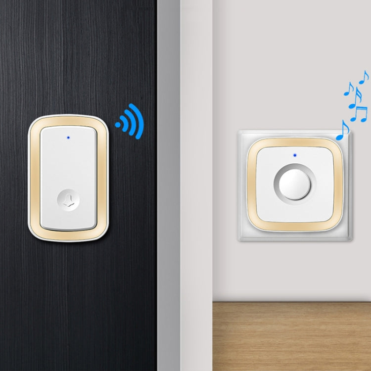 CACAZI A58 1 For 1 Smart Wireless Doorbell without Battery, Plug:EU Plug(Silver)