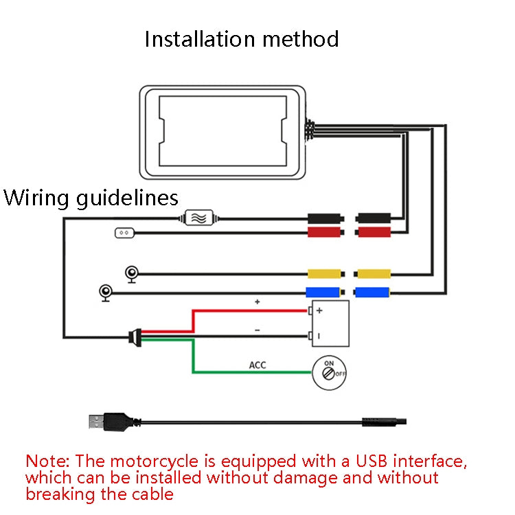MT35B 1080P Waterproof HD Motorcycle Driving Recorder Mobile Phone Interconnection Locomotive Recorder, MT35B