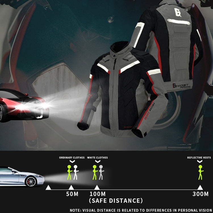 GHOST RACING GR-Y07 Motorcycle Cycling Jacket Four Seasons Locomotive Racing Anti-Fall Cloth, M, L, XL, XXL, XXXL, XXXXL, XXXXXL