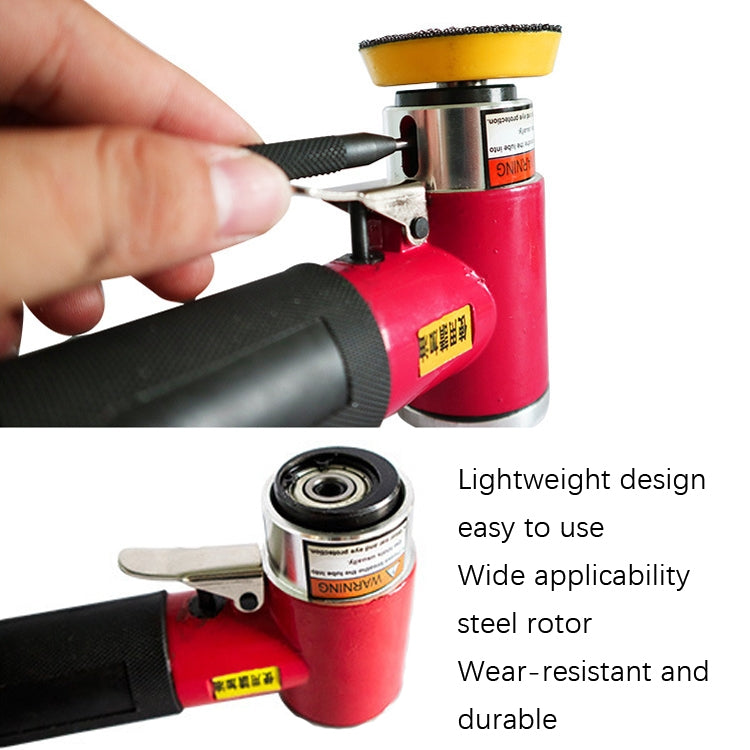Pneumatic Polishing Machine Sandpaper Machine Car Waxing Machine, Red With 2 inch 3 inch Pallet, Black With 2 inch 3 inch Pallet