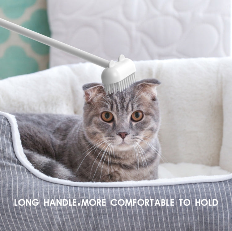 Pet Cat and Dog Supplies Long Handle Comb With Base(Black)