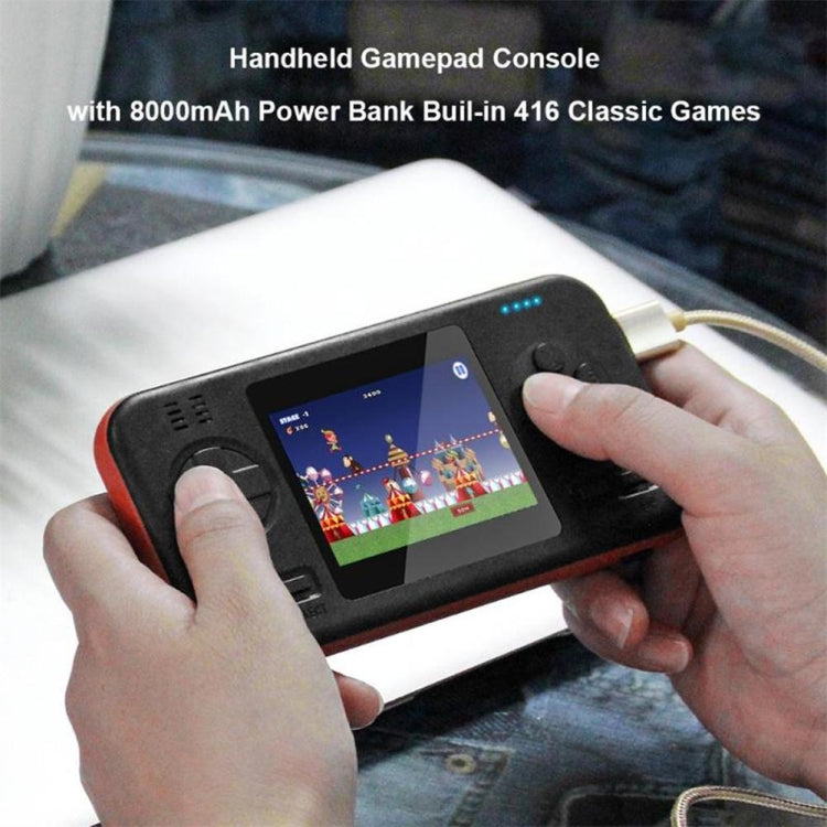 416 Pocket Console Portable Color Screen 8000mAh Rechargeable Game Machine(Black)