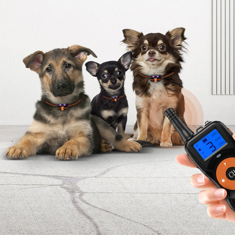 Smart Electronic Remote Control Dog Training Device Waterproof Pets Bark Stopper, Size: For-Two-Dog(Orange)