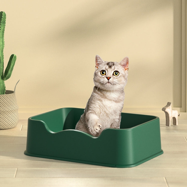 Open Litter Pan Large Capacity Plastic Pet Kennel, Model: Round Orange