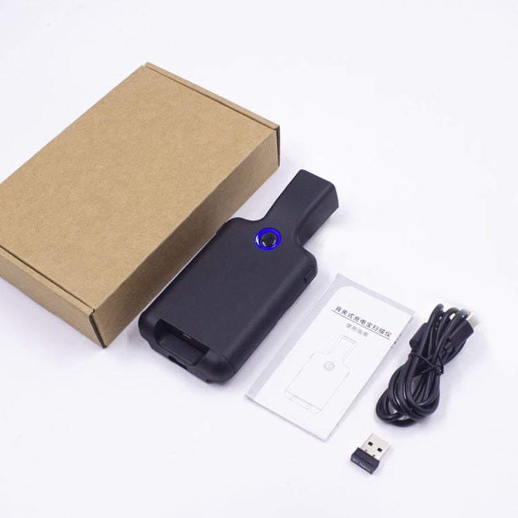 HC101D 2D Bluetooth Barcode Scanner Wireless Back Clip Phone Barcode Reader, 2D Middle, 2D Side