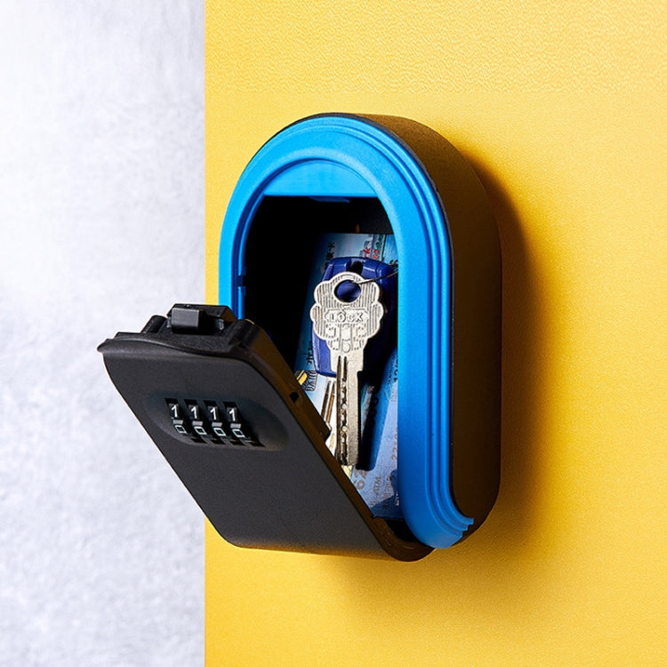 Full Plastic Key Box Password Lock Door Key Storage Password Box(Red)
