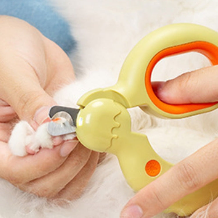 Pet Nail Clipper Dogs And Cats Fingernail Trimmers With LED Lighting(Green)