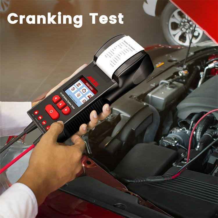 ANCEL 12V/24V Printer-Type Car Battery Tester Battery Power CCA Internal Resistance Life Detector, BST600