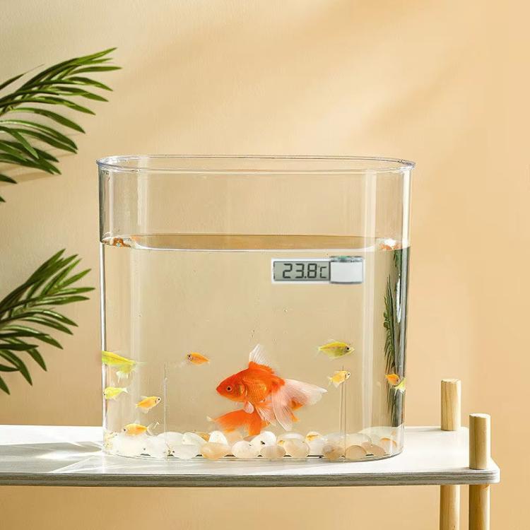LK-50 Digital Wireless Aquarium Thermometer External LCD Transparent Electronic Water Temperature Meter