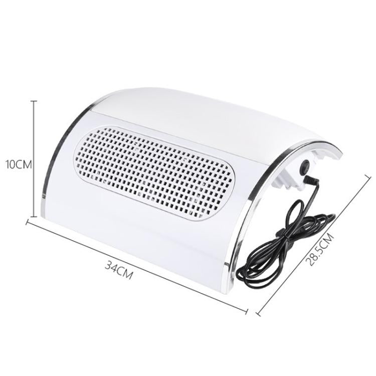 BLUEQUE BQ-858-5 Desktop Nail Dust Collector With Hand Rest Filter Mesh Triple-Fan Nail Dust Collector, US Plug, EU Plug