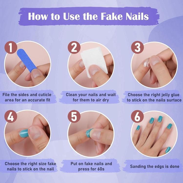 24Pcs /Set 3D Flower Press on Nails Pink Ombre Almond Fake Nails Sweet Style Manicure Kit for Women