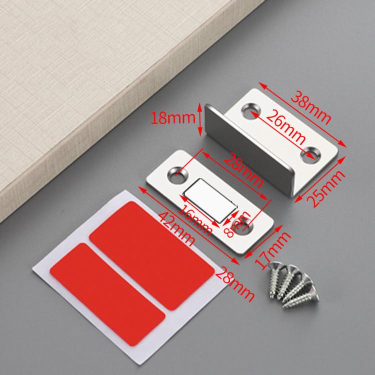 2pcs /Pack Ultra-thin Invisible L-Shaped Magnetic Door Stopper For Sliding Doors