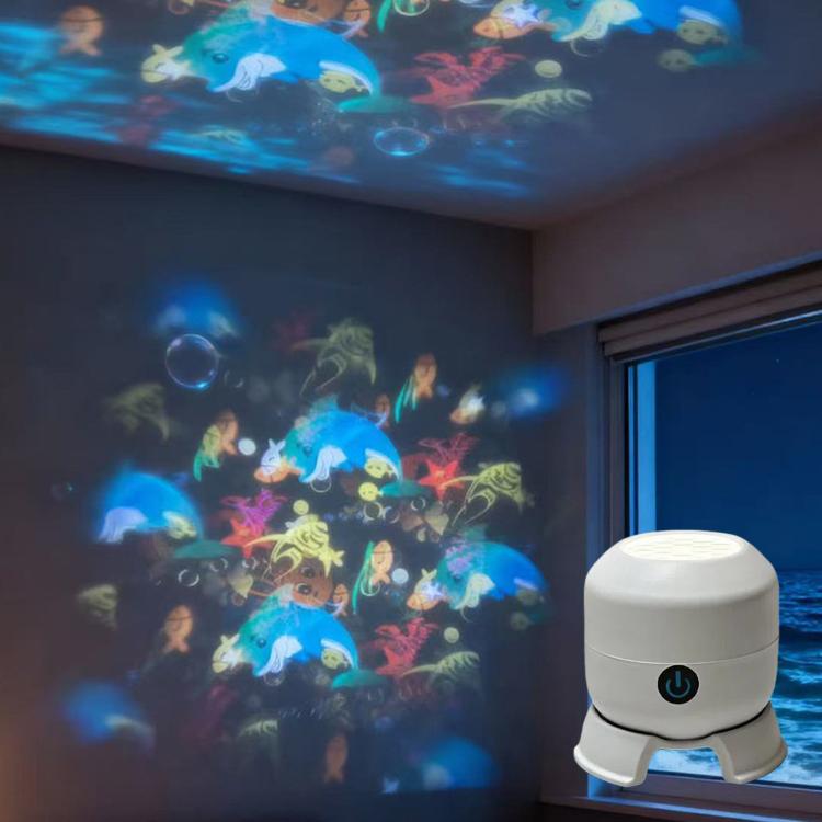 LED Projector Light 16 Patterns Rotating Stage Lamp With Adjustable Base, Rechargeable+Touch Switch Ocean Series, Plug-in Ocean Series, Rechargeable+Touch Switch Snowflake Series, Plug-in Snowflake Series, Rechargeable+Touch Switch Christmas Series