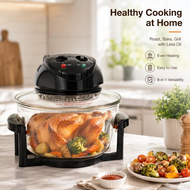 20L Multifunctional Large Capacity Household Microwave Oven Glass Air Fryer, 3pcs /Set EU Plug, 8pcs /Set EU Plug