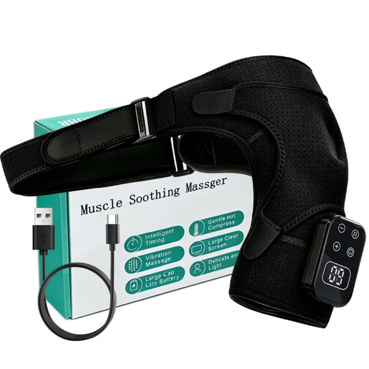 Heated Shoulder Brace Massager Cordless Heating Pad With 5 Vibration Levels