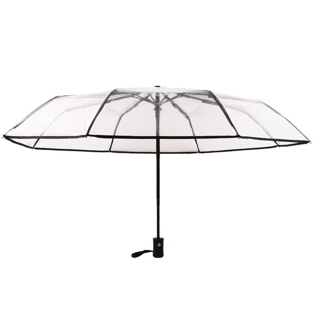Creative Transparent Folding Umbrella 8 Bones Automatic Umbrella