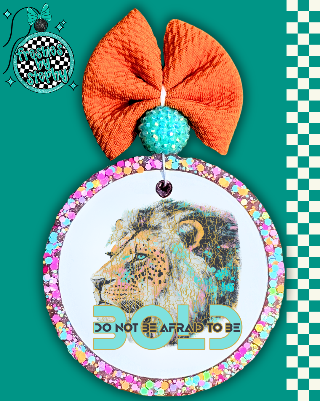 Be Bold Christian Car Freshie – Lion Faith Air Freshener