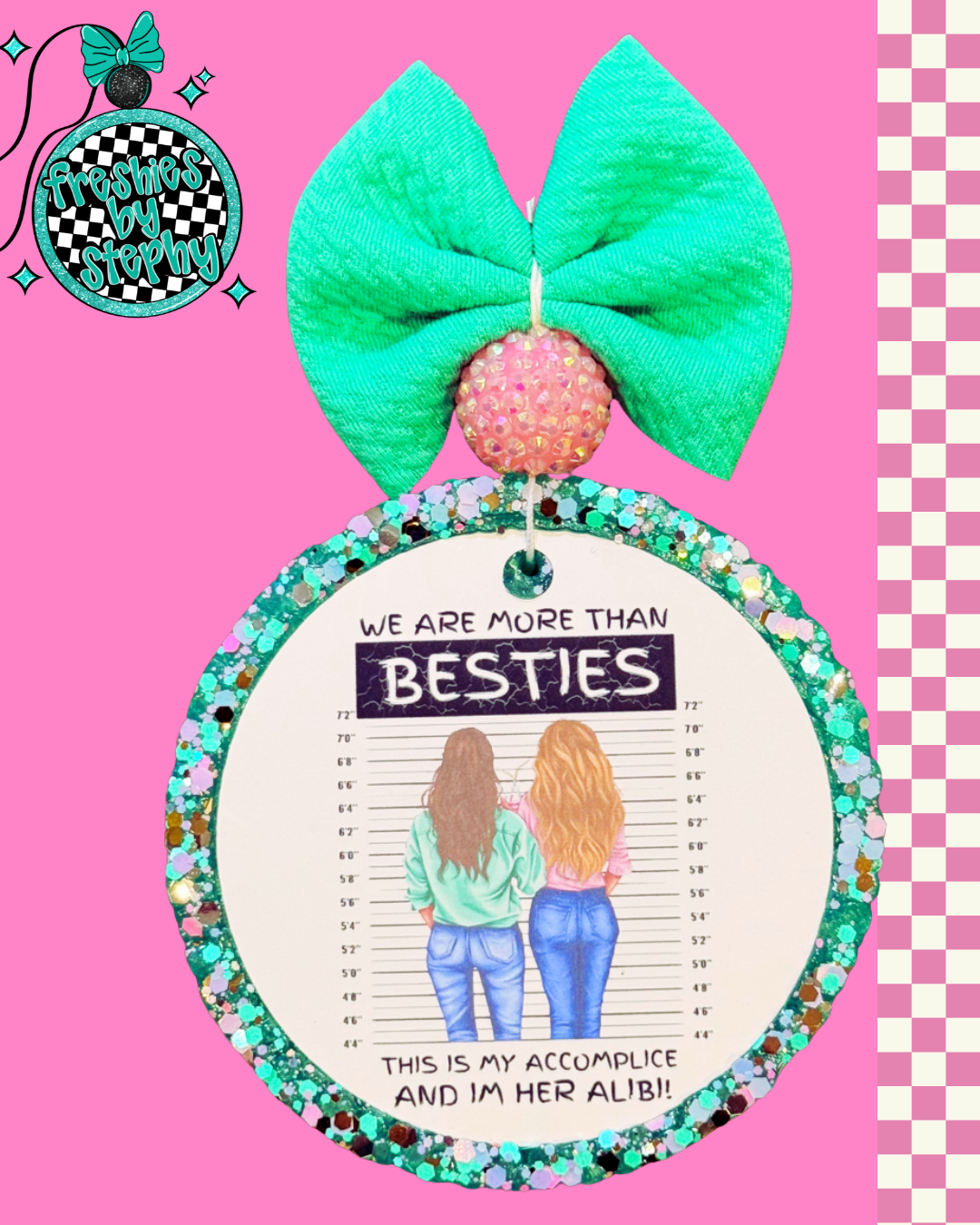Besties Alibi Freshie – Funny Best Friend Car Air Freshener Gift