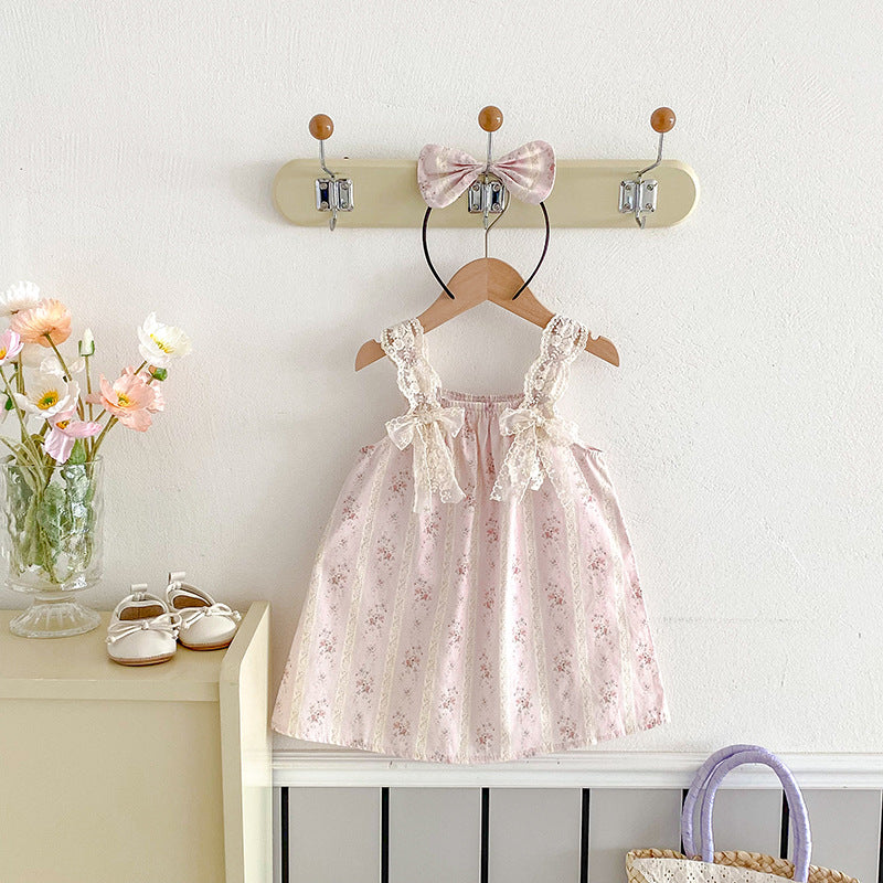 Cute Baby Dress And Vest Sister Outfit