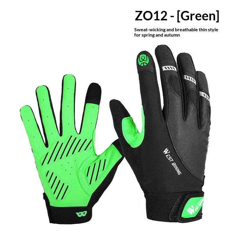SpringSummer Cycling Gloves Touchscreen-Enabled Full-Finger Gloves For Motorcycles And Bicycles