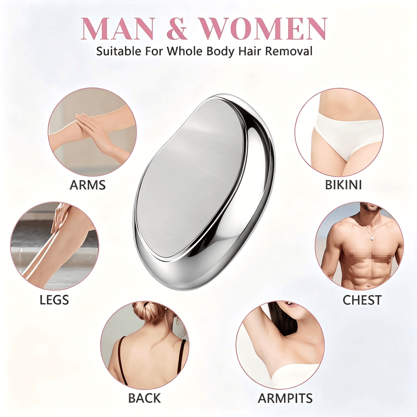 Crystal Hair Eraser Physical Hair Removal Tool Epilator Reusable Body Depilation Tool Glass Hair Remover Portable Mild Epilator