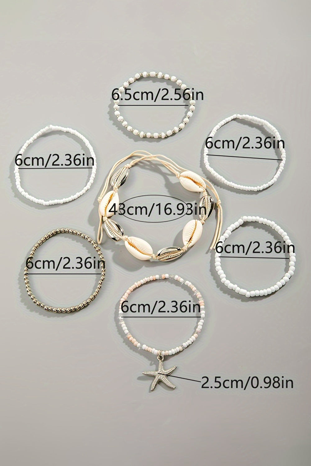 Ariya Seashell Beaded Bracelet Set