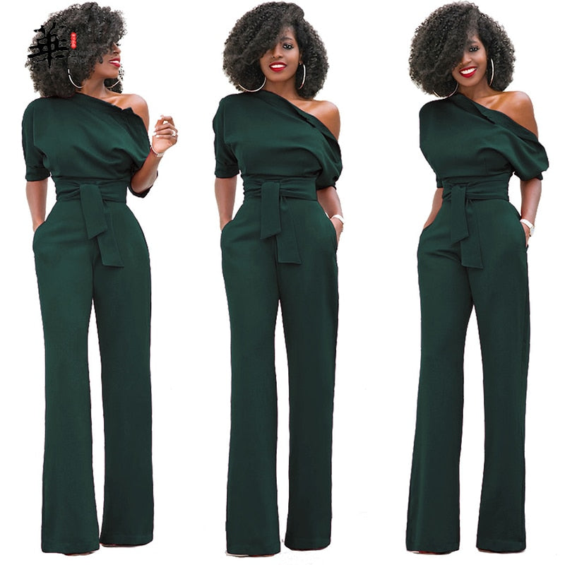 EtherealBe Elegant Wide Leg Pants Romper - Chic Styles