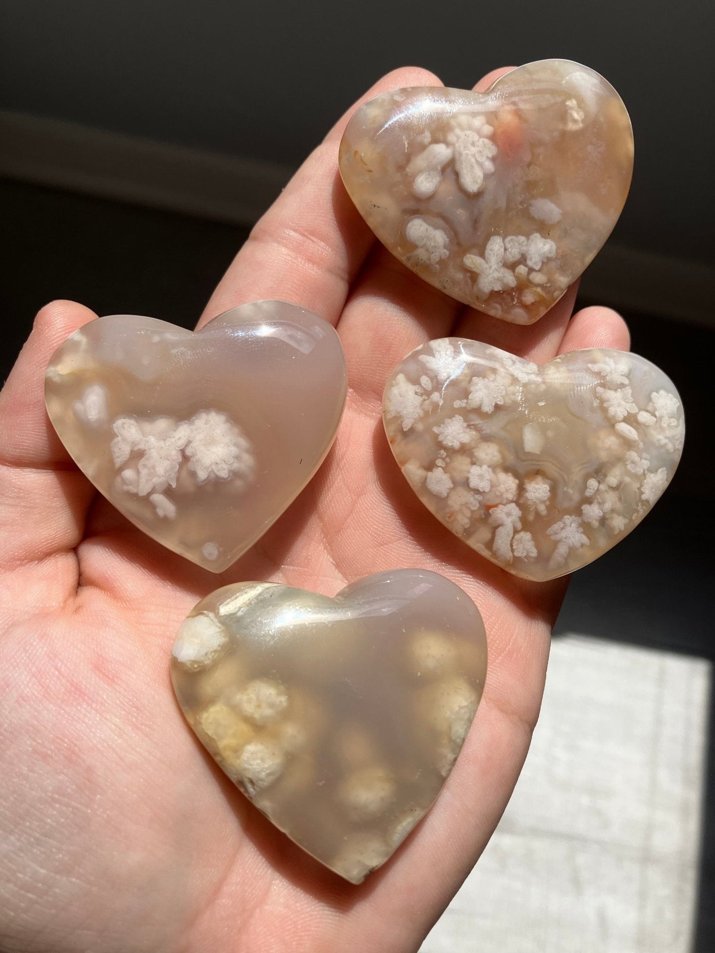 Flower Agate Carvings – Intuitive Pick, Various Shapes