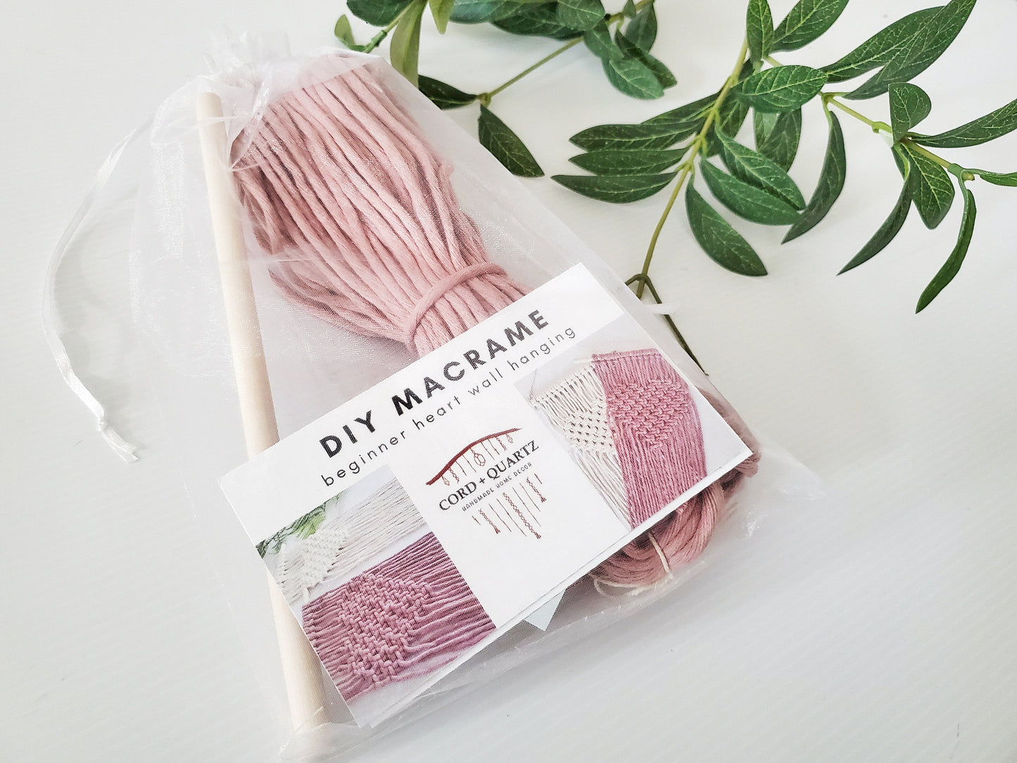 Beginner macrame heart wall hanging kit. Craft kits for adults and kids. Valentines day craft kit.craft kit. Bohemian home and wall decor diy kit